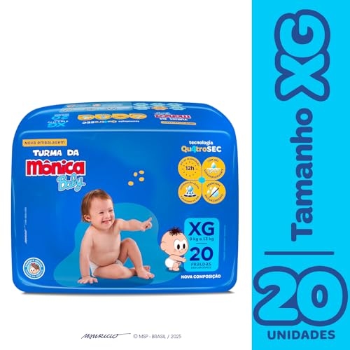 Fralda Turma da Mônica Baby Jumbo XG 20 Unidades Fralda Turma da Mônica Baby Jumbo XG 20 Unidades