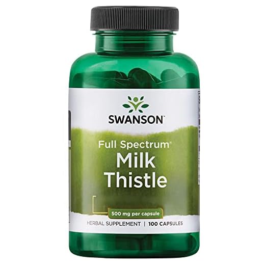 Swanson, Full Spectrum Milk Thistle, 100 glutenfreie Kapseln, 500mg Mariendistel je Dosis, Sojafrei, GMO frei, Geschmacksneutral