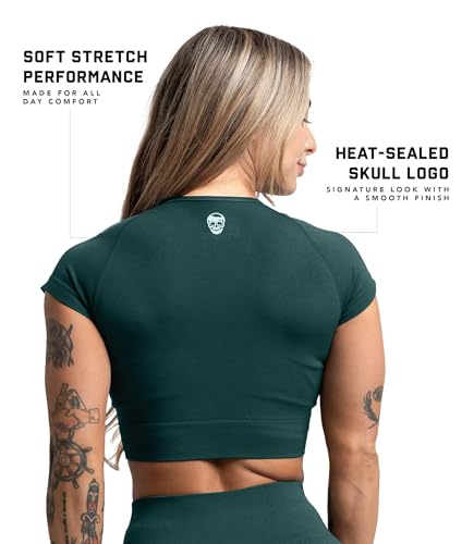 Image of Gymreapers Short Sleeve Workout Tops for Women - Crop Tops for Women Tee - Yoga Athletic Tops for Running, Gym, & Training