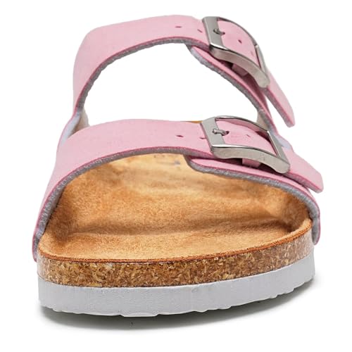 Image of Torotto Kids Sandals Boys Girls Slide Summer Non-slip Cork Glitter Toddler Slippers with Adjustable Straps for Indoor & Outdoor