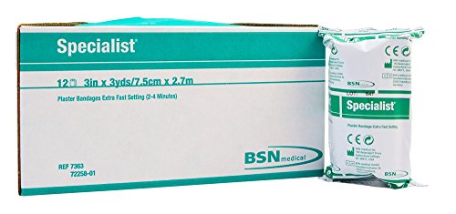 BSN Medical 7363 Specialist Plaster Bandage, Extra Fast Setting, 3