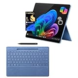 Microsoft Surface Pro 11 Bundle, 2-in-1 Tablet with Sapphire Flex Keyboard and Slim Pen, Copilot+ PC, 13