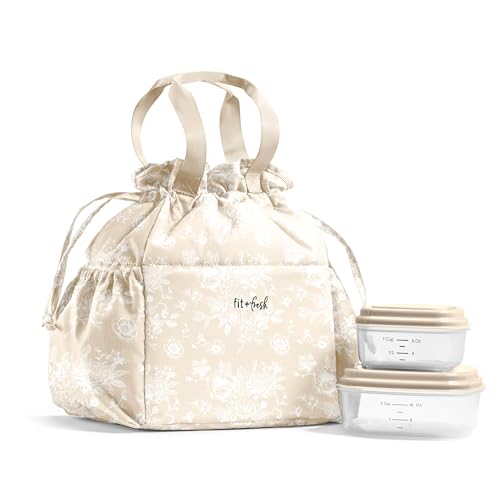 Fit & Fresh Cromwell Cinch Lunch Bag for Women | Insulated Lunch Box with Containers by Fit & Fresh - Used condition - US$26.12