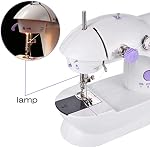 Portable Sewing Machine, Mini Sewing Machine with Handle 12 Stitches 2 Speed DIY Electric Sewing Machine for Beginners Computerized Sewing Machine Sewing Kit for Embroidery (US