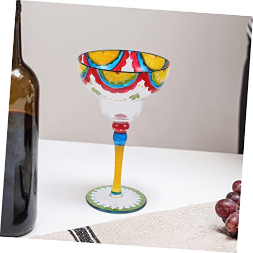 Holidyoyo Goblet Flute Glasses Wiskey Glasses Cinco De Mayo Fiesta Party Supplies Hand Painted Margarita Glass Mexican Party Glasses Hand Painted Margarita Glass For Party Margarita Glasses #TOP7