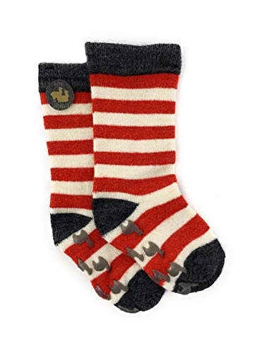 WARRIOR ALPACA SOCKS - Children's Baby Alpaca Wool Toddler Socks, Fun Stripes with Non-Skid Alpaca Appliqués4