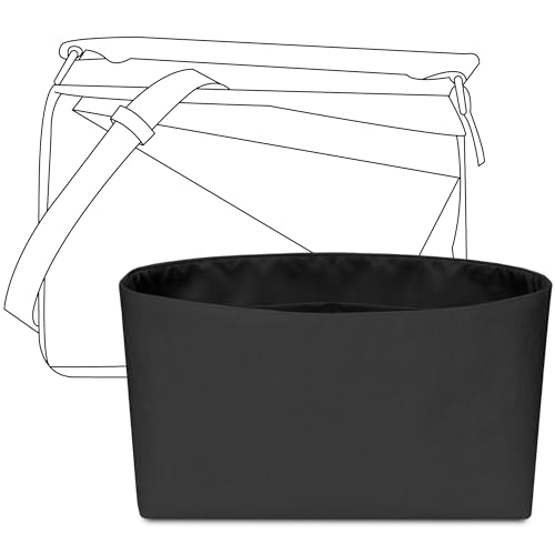 FANJI Project Bolsa organizadora para bolsa pequena LOEWE Puzzle, ajuste personalizado, preto, fosco, leve, resistente à água