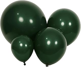 100pcs Dark Green Balloons Latex Party Balloons 18 inch +12 inch +10 inch +5 inch for Christmas Green Balloon Birthday Party Baby Shower Decoration