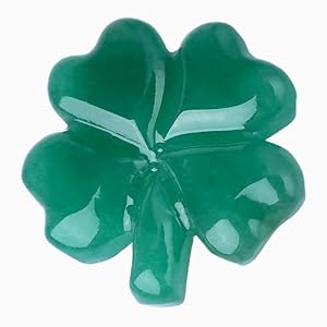 1PC Natural Green Aventurine Four Leaf Clover Crystal Carving Healing Stone Lucky Gemstone Symbolizes Love Career Wealth and Health Home Decor Gift