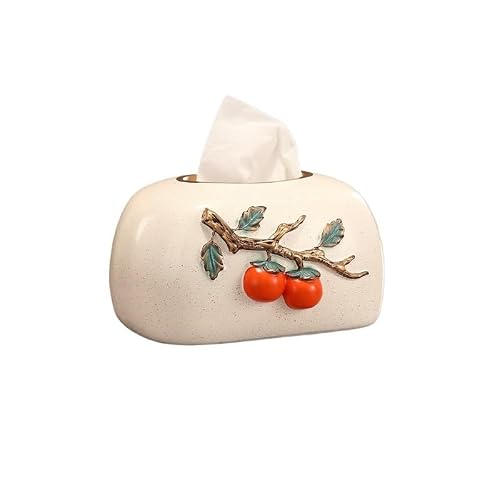GTHTUHFD Tissue Box Cover Desktop Chinese Ceramic Ornaments Home Ceramic Living Room Coffee Table, Tissue Paper Napkin Box Desk Storage Organizer,C