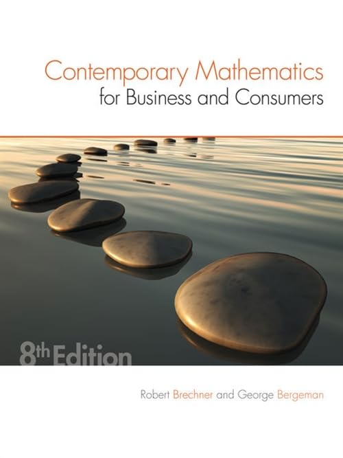 Contemporary Mathematics for Business & Consumers