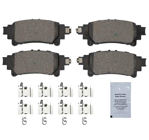 Image of HUSCH D1391 Rear Ceramic Brake Pads Kit Fit For Lexus GS200t 2016-2017, For GS300 2018-2019, For GS350 2013-2020, For GS450h 2013-2018, For IS200t 2016-2017, For IS250 2014-2015, For IS300 2016-2020