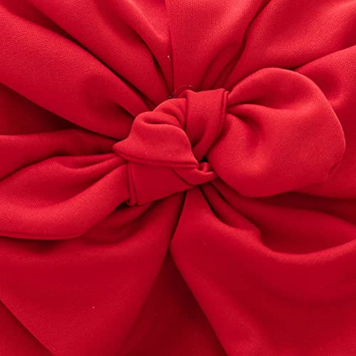 Touca Turbante Bebê com Laço (Vermelho)