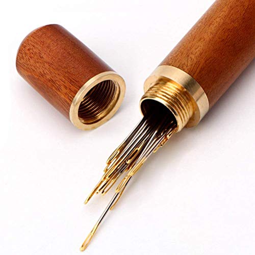 ANCLLO 2 STK. Holznadelkoffer Tragbare Mini-Nähnadeln Aufbewahrungsnadeletui zur Aufbewahrung Aller Arten von feinen Nadeln