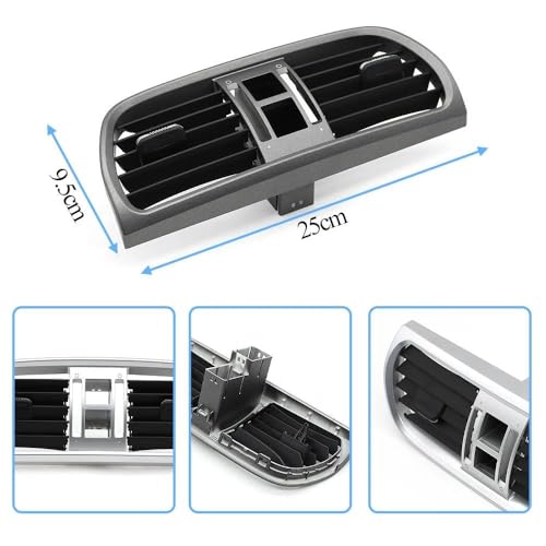 Grille d'aération centrale argent pour Carrera 997 de 2004 à 2012 - 4