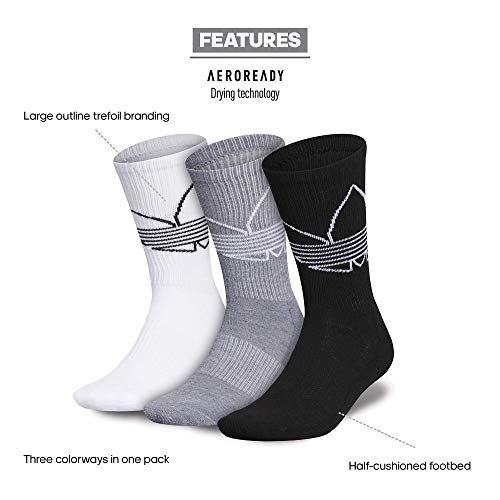 Men's Originals Outline Trefoil 3-Pack Crew2