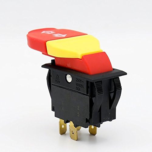 HY18 KEDU 20/12A 125/250V 5E4 Wood Mechanical Pushbutton Push Button Switches for Electric Power Tools with Lock