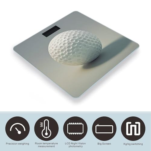 Báscula digital de baño Golf Ball con plataforma amplia miniatura 3