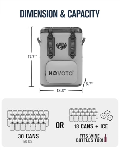 Novoto Magnetic Backpack Cooler, 21-Quart Capacity, Blue, Hands-Free Zipperless Design, 2-Inch TPU Foam Insulation, Portable & Sand-Resistant — view 5