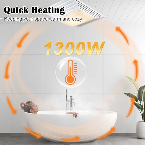 Image of Hiorucet S97017063 97017063 Motor Blower Heater Assembly for Broan Nutone Heater, 655-C 655-B 655-A 655F 655 695 HFL695 656 658 659 Heating Fan Replacement for Broan Nutone Bathroom Exhaust Fan.