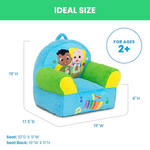 Delta Children - CoComelon Cozee Buddy Kids Chair, Blue by Delta Children - Image 5