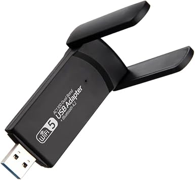 Coverzone Wireless Adaptör Wifi Ağ Kartı Masaüstü Bilgisayar Pc ile Uyumlu 2,4G 5G Destekler 1300Mbps Usb 3.0 Dual Band Usb Adapter 2,4Ghz-5,82Ghz AC1300