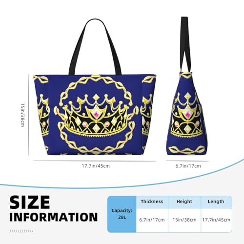 QWVBNFantasy Tiara Beach travel bag, lightweight and reusable, suitable for family trips, gym and outdoor adventures.4