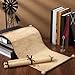 Epakh 2 Pack Blank Paper Scrolls Wrapped on Wood Rod for Writing, Drawing, Calligraphy, Wedding Vows, Cosplay Prop, Renaissance Festivals, Tabletop Role Playing Game(Old Color)