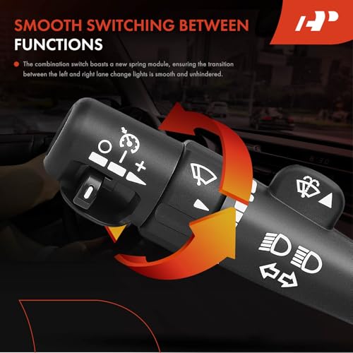 A-Premium Multifunction Switch w/Turn Signal, Wiper, Cruise Control Compatible with Chevy, GMC, Cadillac Vehicles, Silverado, Tahoe, Sierra, Envoy, Yukon, Escalade & More, Replace 12450067, SW3792 by A-premium - Image 4