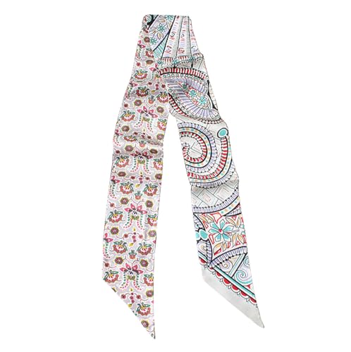 Foulard en soie de mûrier JERLA, cadeau idéal pour femme comme bandeau ou twilly