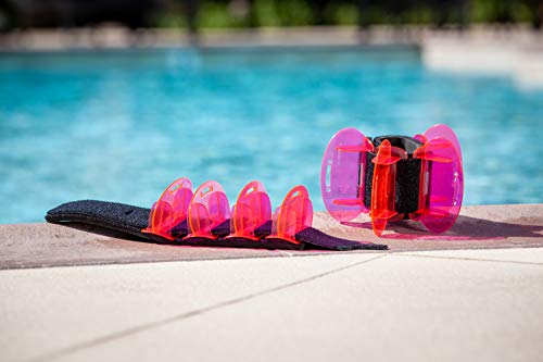 Image of Total Body Pool Weights for Water Exercise Bundle, Polycarbonate Upper Body Bells & Padded Lower Body Fins, Aqua Therapy, Pool Exercise, Water Aerobics, Color Indicate Resistance Level