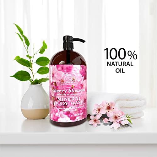 Dead Sea Collection Cherry Blossom Body Wash For Women And Men - Pack Of 2 (67.6 Fl. Oz) - Cleanses And Moisturizes Skin - With Natural Minerals And Vitamins Nourishing Skin #TOP2