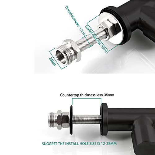 Robinet de cuisine noir avec option eau filtrante intégrée - 4