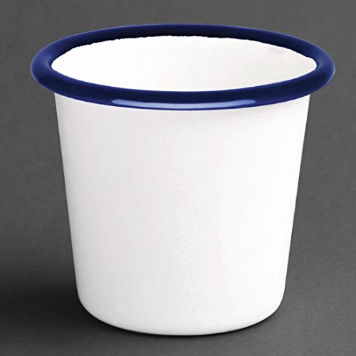 Olympia Enamel Sauce Cup White and Blue - DC383