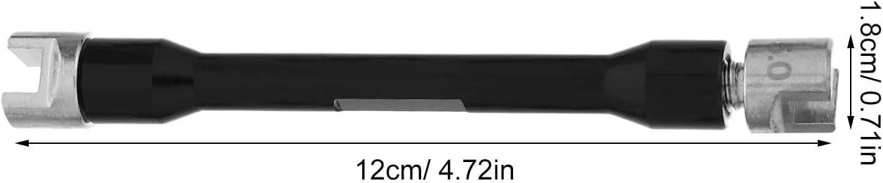 Motorcycle Spoke Spanner with Adapter Assortment Tightener Carbon Steel | 5.0 to 6.8 Sizes, Wheel Rim Use, Portable Wear-resistant Design with Comfortable Grip