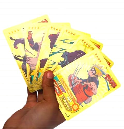Image of Ultimate Ninja Cards - 55PCS Naruto Anime Collectible Set | Glossy Premium Trading Cards Featuring Iconic Characters | Gift-Ready Pack for Boys, Girls & Otaku Fans (Naruto Gold)
