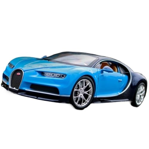 EMRGAZQD Scale Finished Model Car For Bugattis Chiron 1:24 Scale Model Alloy Die Cast Metal Replica Car Collection Display Miniature Replica Car(Blue)