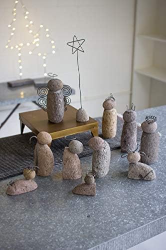 Kalalou H8557 Transitional Set of 12 River Rock Nativity Scene in Bronze/Dark Finish, image 3