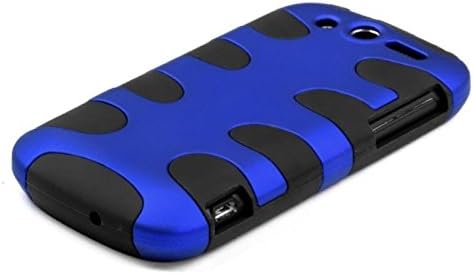 MyBat HTCMYTH4GHPCSK303NP Titanium Fishbone Protective Case for HTC My Touch 4G - 1 Pack - Retail Packaging - Dark Blue/Black