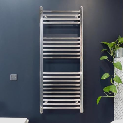ARKO Towel rail radiator, Heated towel rails, Modern Central Heating Bathroom Towel Radiator, wall mounted (Chrome, 400x1200mm)