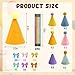 12 Pcs Colorful Mini Party Hats for Stuffed Animals, Birthday Party Felt Cone Hat with Bow Tie for Cat Dolls Dog Rabbit Puppies Birthday Party Decorations (12 Pc+Bow)