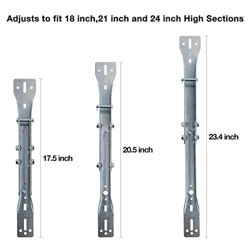Home Master Hardware 2 Pack Garage Door Parts Reinforcement Bracket,Adjustable Garage Door Opener Bracket,Steel Zinc Plated thumb #3