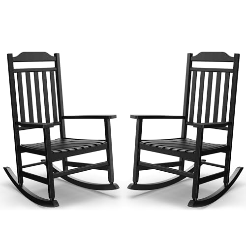 GYMHILL Patio Rocking Chair Outdoor Set of 2,Weather...