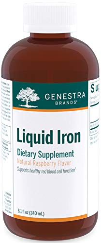 Genestra Brands - Liquid Iron - Colloidal Mineral Supplement - Natural Raspberry Flavor - 8.1 fl. oz.