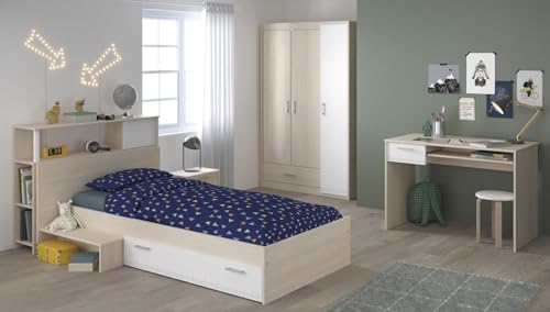 Parisot Jugendzimmer Charly 10, 5-teilig, Akazie und Weiß