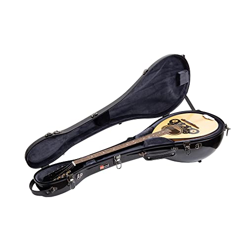 Crossrock Fiberglass Case for Greek Bouzouki with removable shoulder straps-Black(CRF1000BOBK) by Crossrock - Image 4