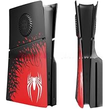 Replacement Housing Shell for PS5 Slim Console Faceplate Shell Case with Cooling Hole Spider Disc Version Color Spider
