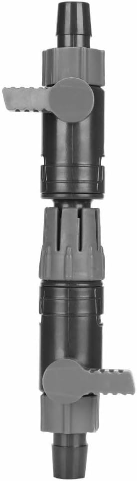 Grey Double Tap Plastic Connector Water Control Valve Filter Systems Aquarium Connector Accessories(16/22mm)