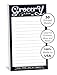 Guajolote Prints Funny Magnetic Grocery List, 4.25 x 7.5 inch, 50 Sheets (Chalkboard)