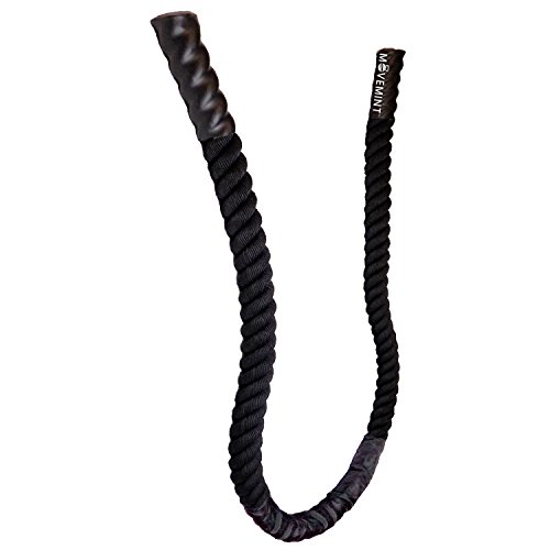 MOVEMINT Heavy Weighted Jump Rope (5lbs) - 9 Foot Length, 1.5 Inches Thick